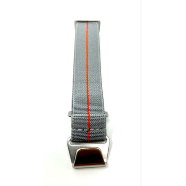 Marine Nationale Military Style Elastic Strap - Grey & Orange